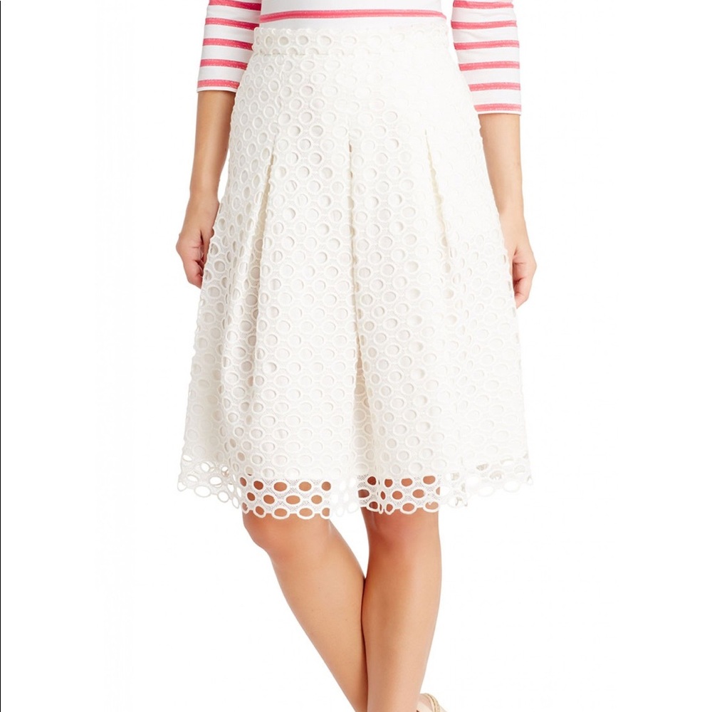 J. McLaughlin ‘Adele’ Cotton Eyelet Midi Skirt